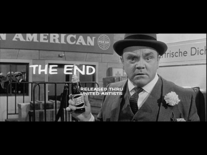 JAMES CAGNEY in the closing frame of "One, Two, Three."