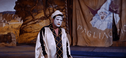 MARIO LANZA sings "Vesti la Giubba" in a scene from "For the First Time"