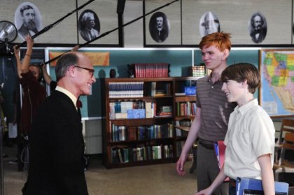 From left, ED HARRIS, ALEXANDER WALTERS, and CHASE ELLISON.